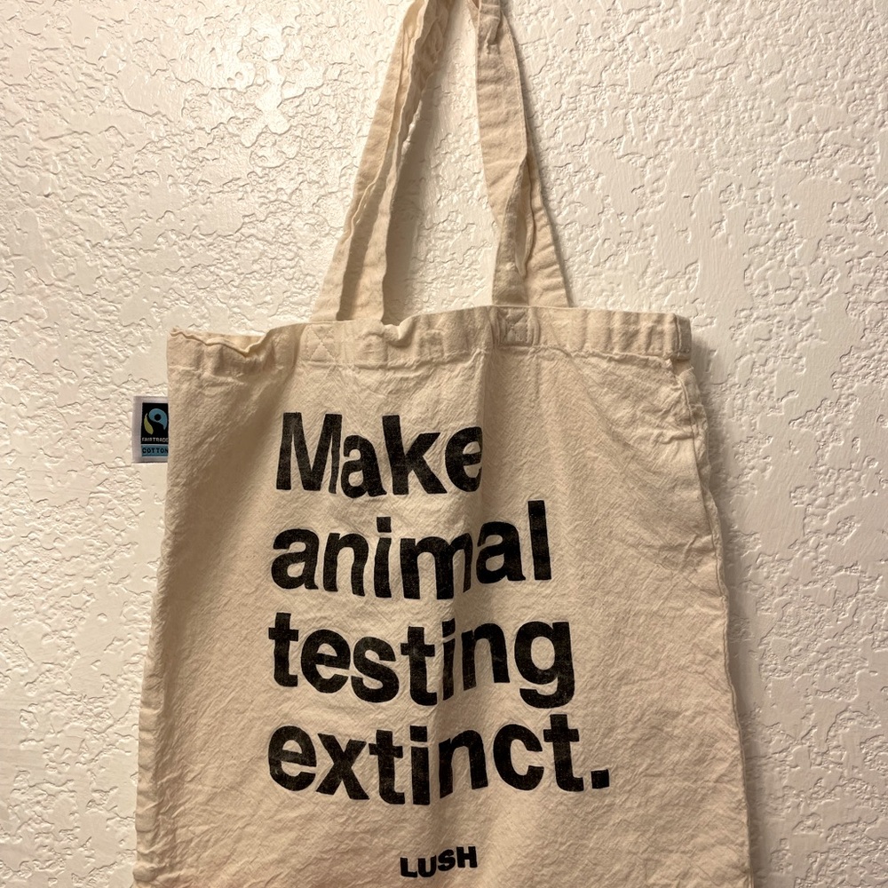 Lush “Make Animal Testing Extinct” Tote Bag